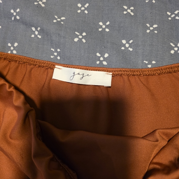 Rust Orange Ruched Top - Picture 5 of 9